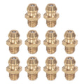 10pcs Brass Straight Lubrication Nipple M6x1mm Hydraulic Grease Accessories