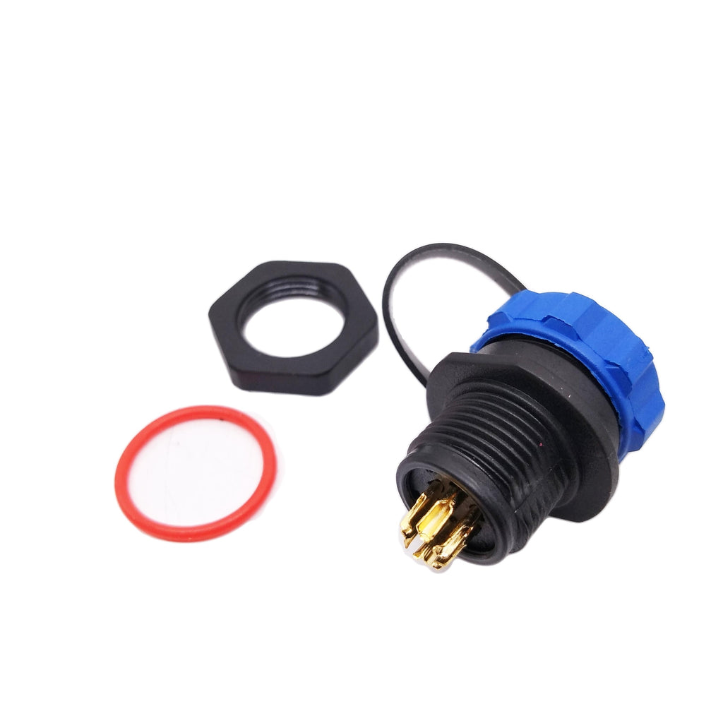 US Stock 6 Pins Waterproof IP68 Aviation Cable Circular Connector Panel Mount