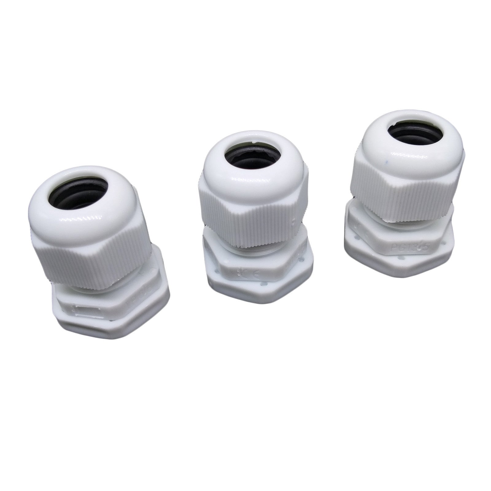 US Stock 10pcs PG13.5 White Waterproof Cable Gland Connector Cable Range 6-12mm