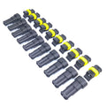 10 Sets 2 Pin Way Sealed Waterproof Electrical Wire Connector Plug Kit