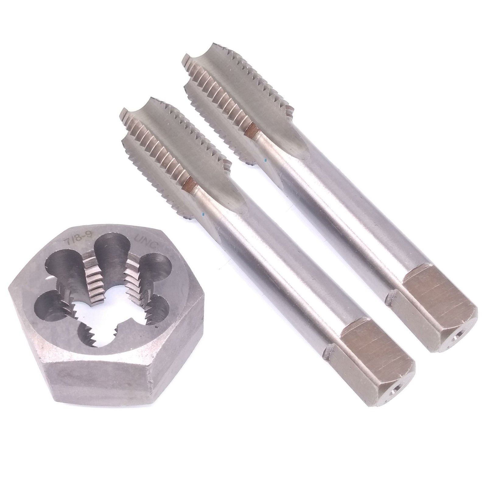 HSS 7/8-9 Taper & Plug Tap & 7/8-9 Hexagon Die Thread Right Hand Set
