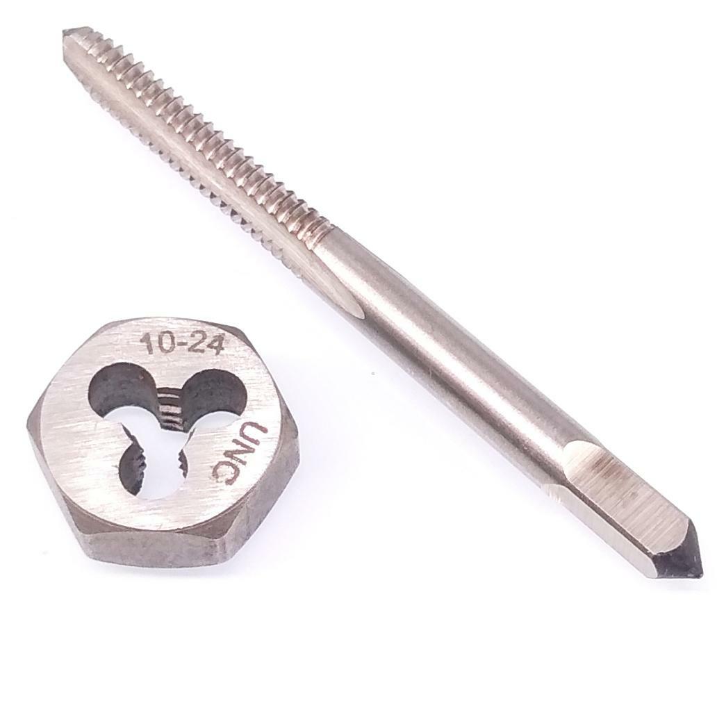 US Stock HSS 10-24 Tap & 10-24 Hexagon Die Thread Right Hand Set