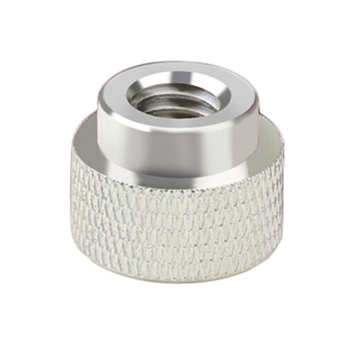 50pcs M3 - D12 x 12 Knurled Thumb Nuts Through Hole Hand Grip Knobs Alu Alloy