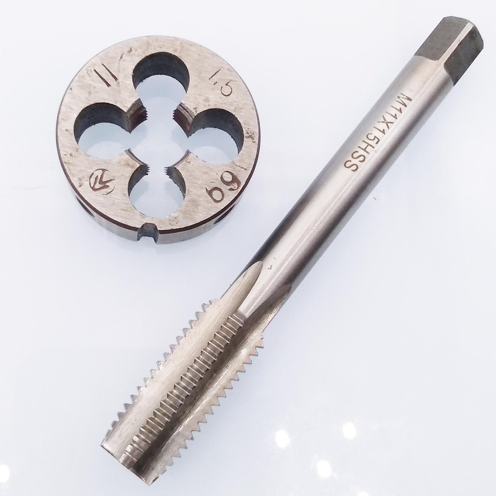 US Stock HSS M11 x 1.5mm Tap & M11 x 1.5mm Die Metric Thread Right Hand
