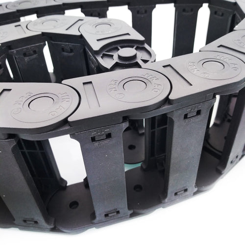 1M 1000mm Black Long Nylon Cable Drag Chain Wire Carrier 25 x 77mm