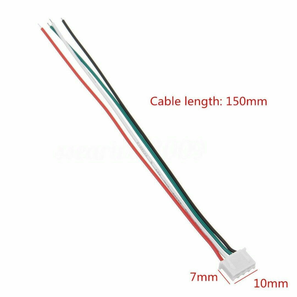 10 Set Mini Micro XH 2.54mm 4 Pin Connector Plug With 24AWG 1007 Wires 15cm