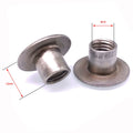 50pcs M10 x 12 Cold Heading Round Base Weld Nut Through-Hole Insert Tee Nut