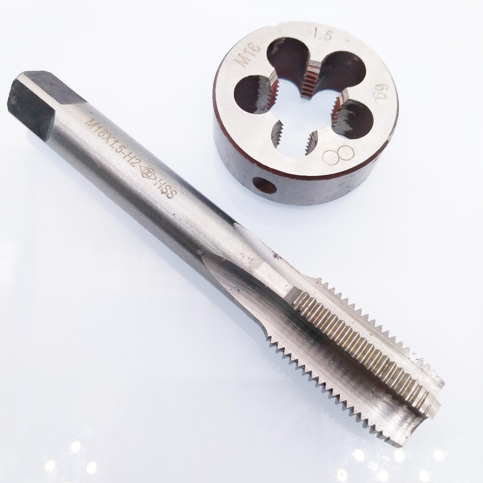 AU Stock  HSS M16 x 1.5mm Tap & M16 x 1.5mm Die Metric Thread Right Hand