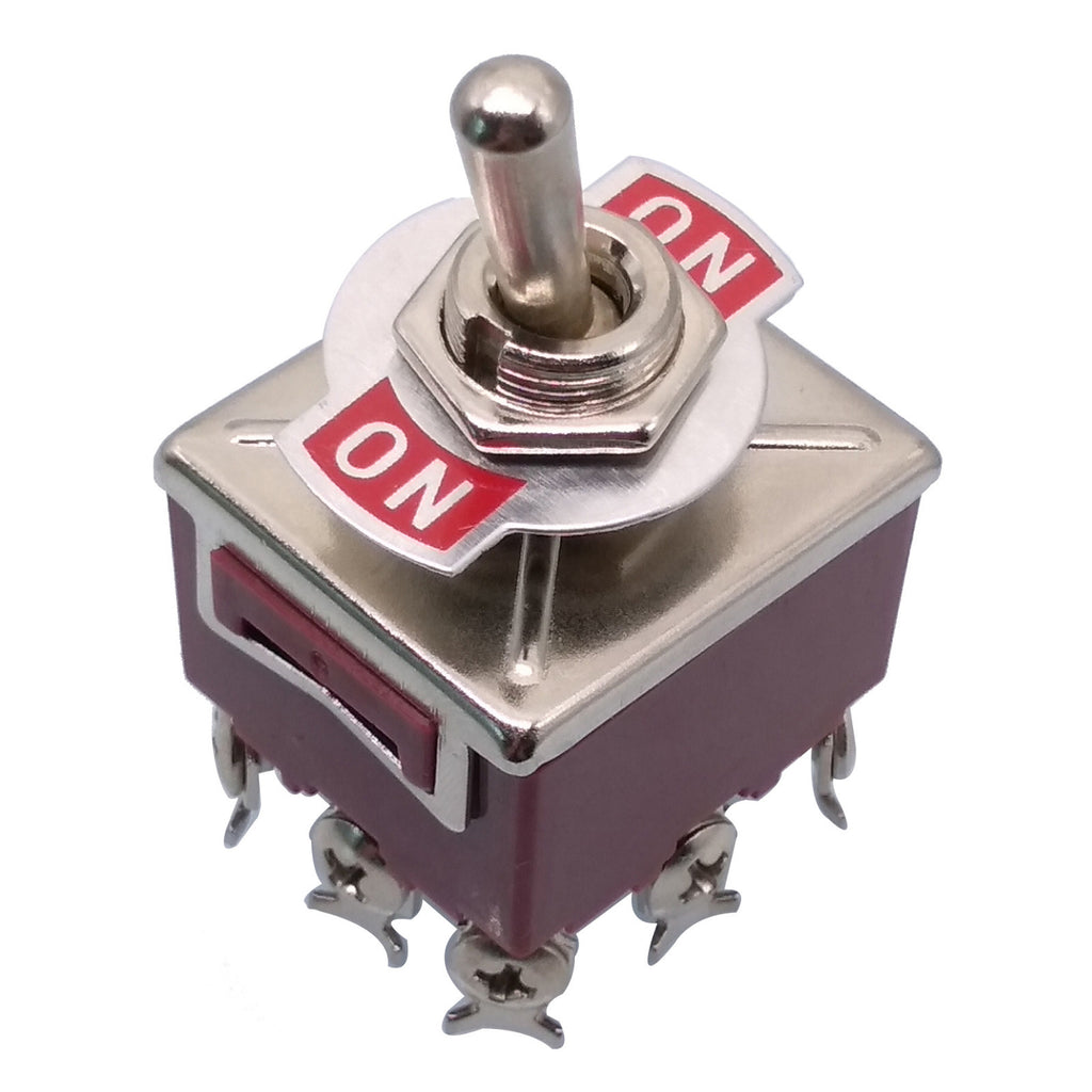 ON-ON 3PDT 9 Pin Terminals Latching Toggle Switch 302 AC 250V 15A