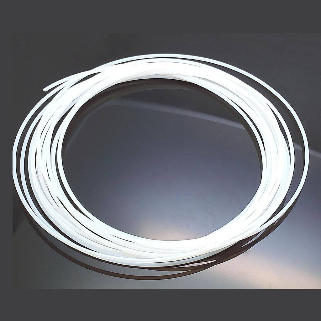 6M 20 Feet Long OD 2mm ID 1mm Polytetrafluoroethylene PTFE Tubing Tube Pipe Hose