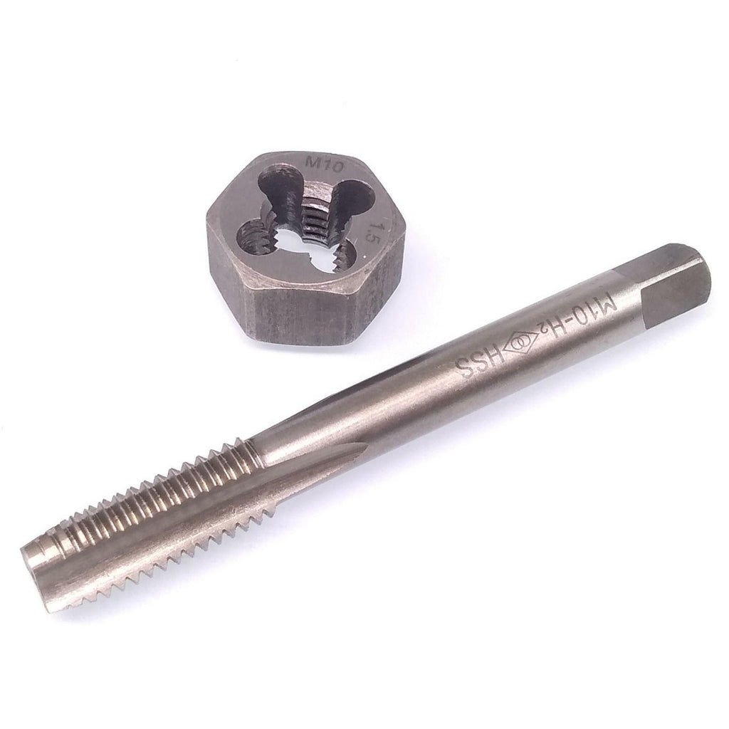 US Stock HSS M10 x 1.5mm Tap & 10x1.5mm Hexagon Die Metric Thread Right Hand Set