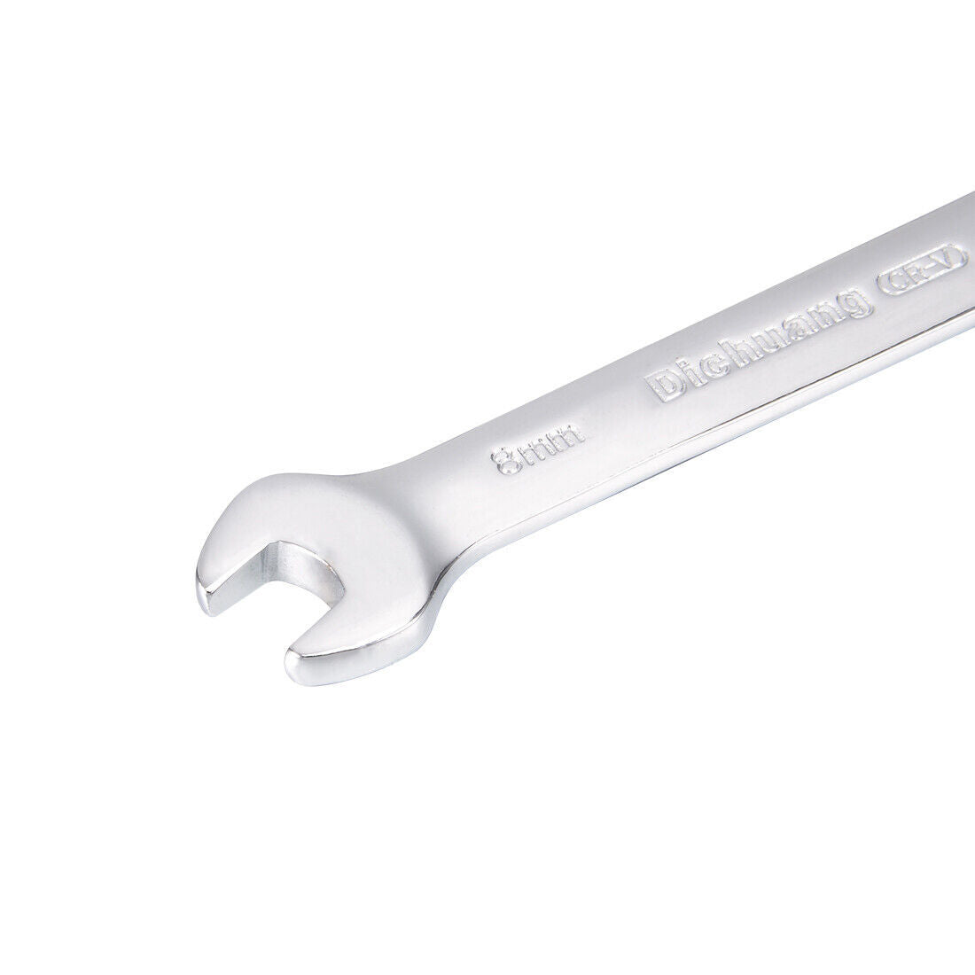 Metric Double Open End Wrench Polished Finish Cr-V, 8mm x 10mm