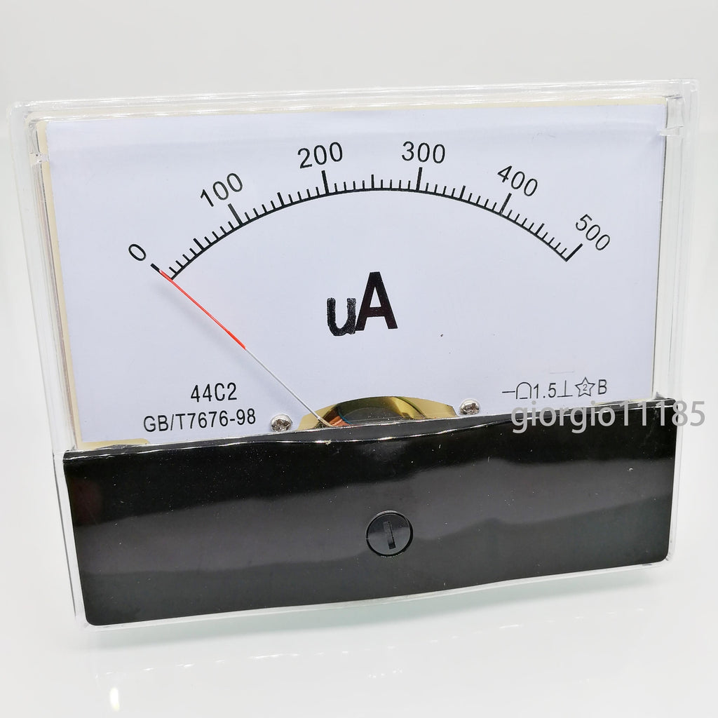 AU Stock DC 500uA Class 1.5 Accuracy Analog Amperemeter Panel Meter Gauge 44C2