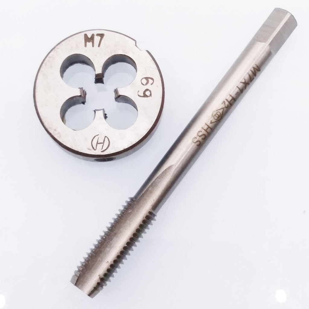 HSS M7 x 1mm Tap & M7 x 1mm Die Metric Thread Left Hand