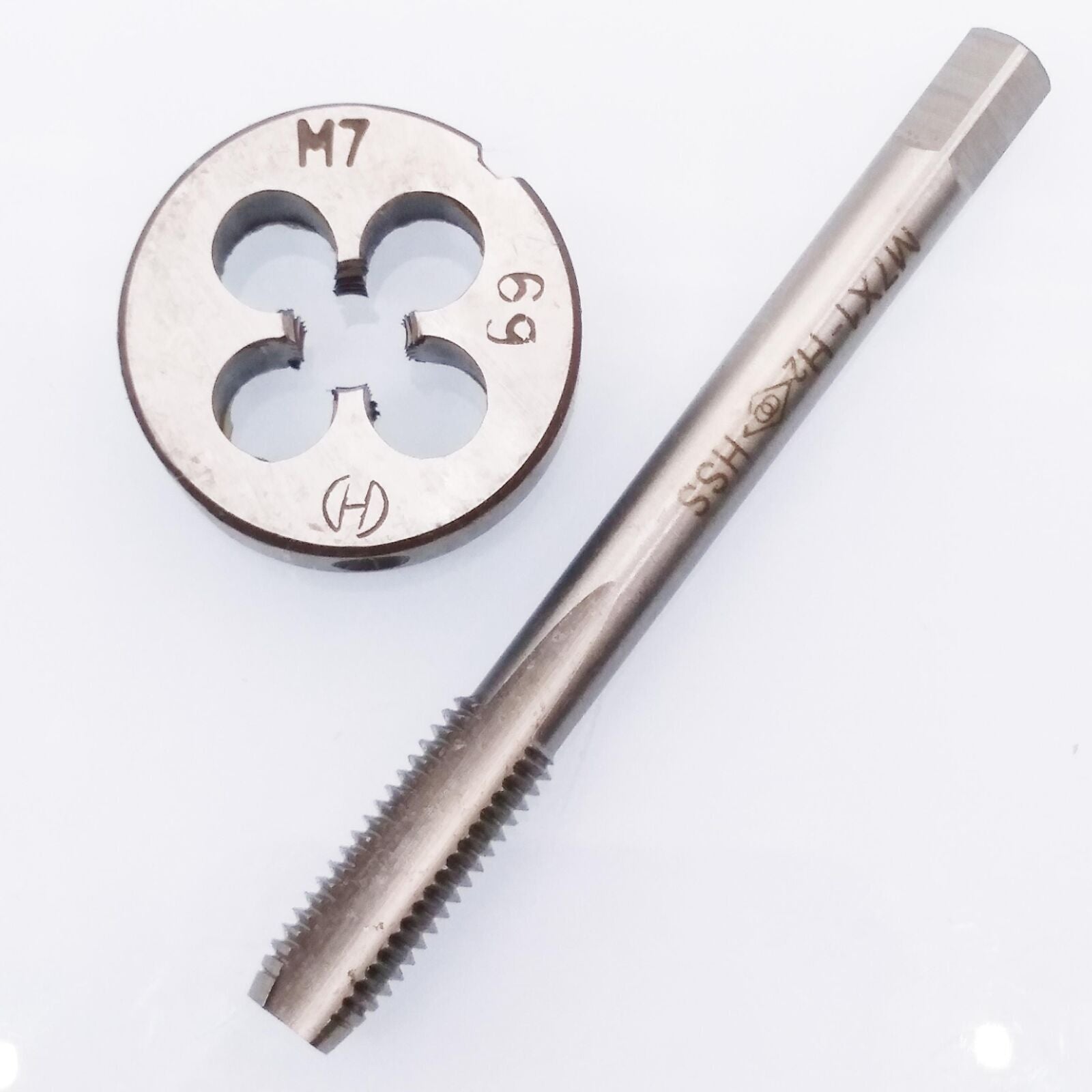 HSS M7 x 1mm Tap & M7 x 1mm Die Metric Thread Left Hand