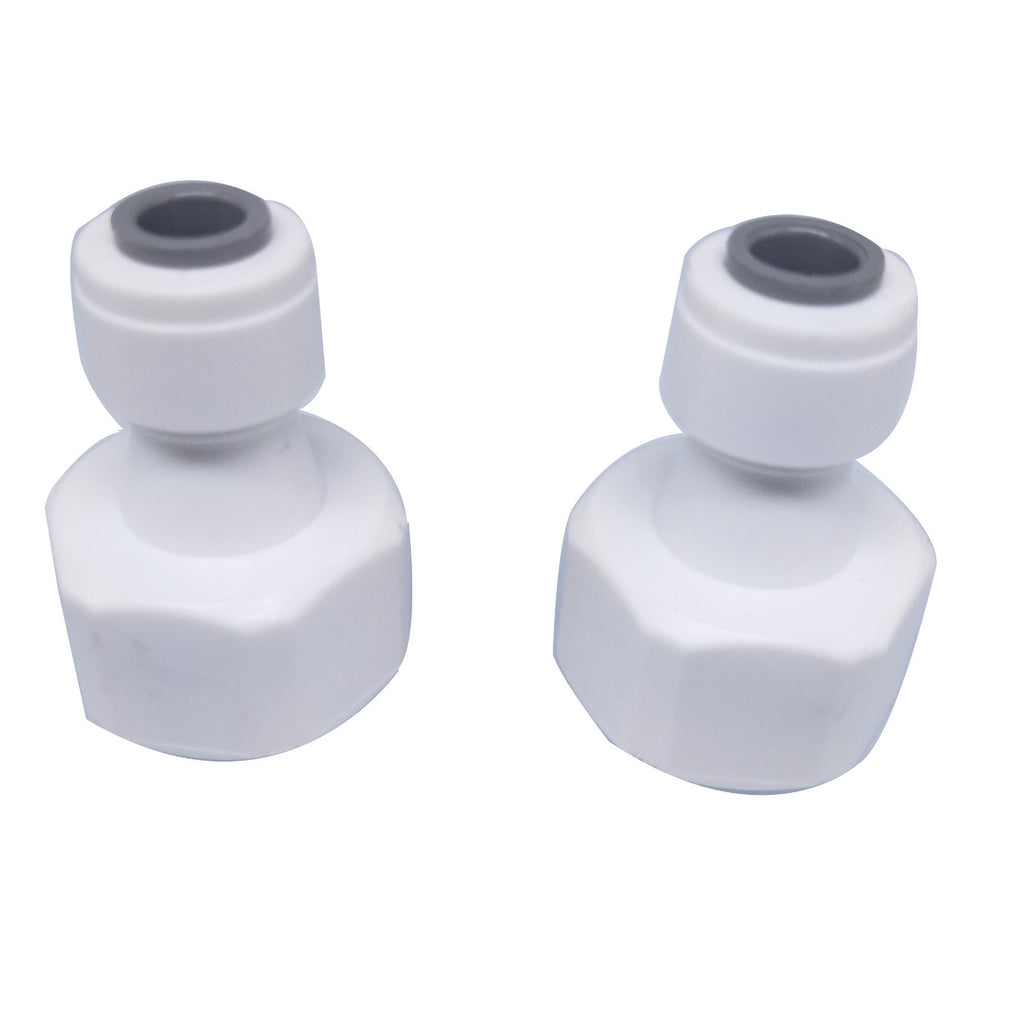 US Stock 2pcs 1/2" Female Thread to 1/4" Tube Quick Connect Push Fit
