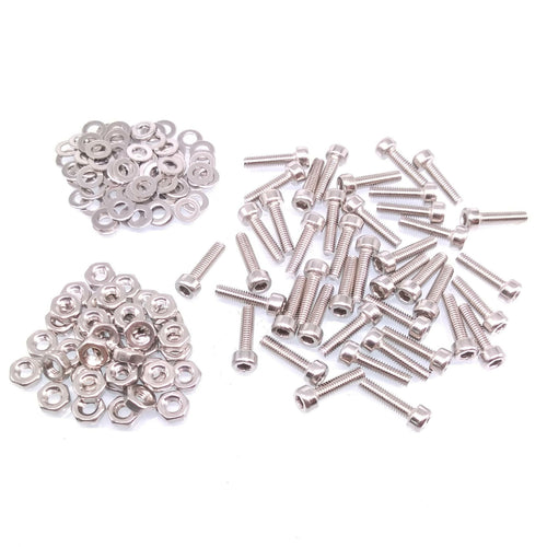 200x M2 x 12mm Socket Head Cap Screws Stainless Steel Allen Socket Nuts Washers