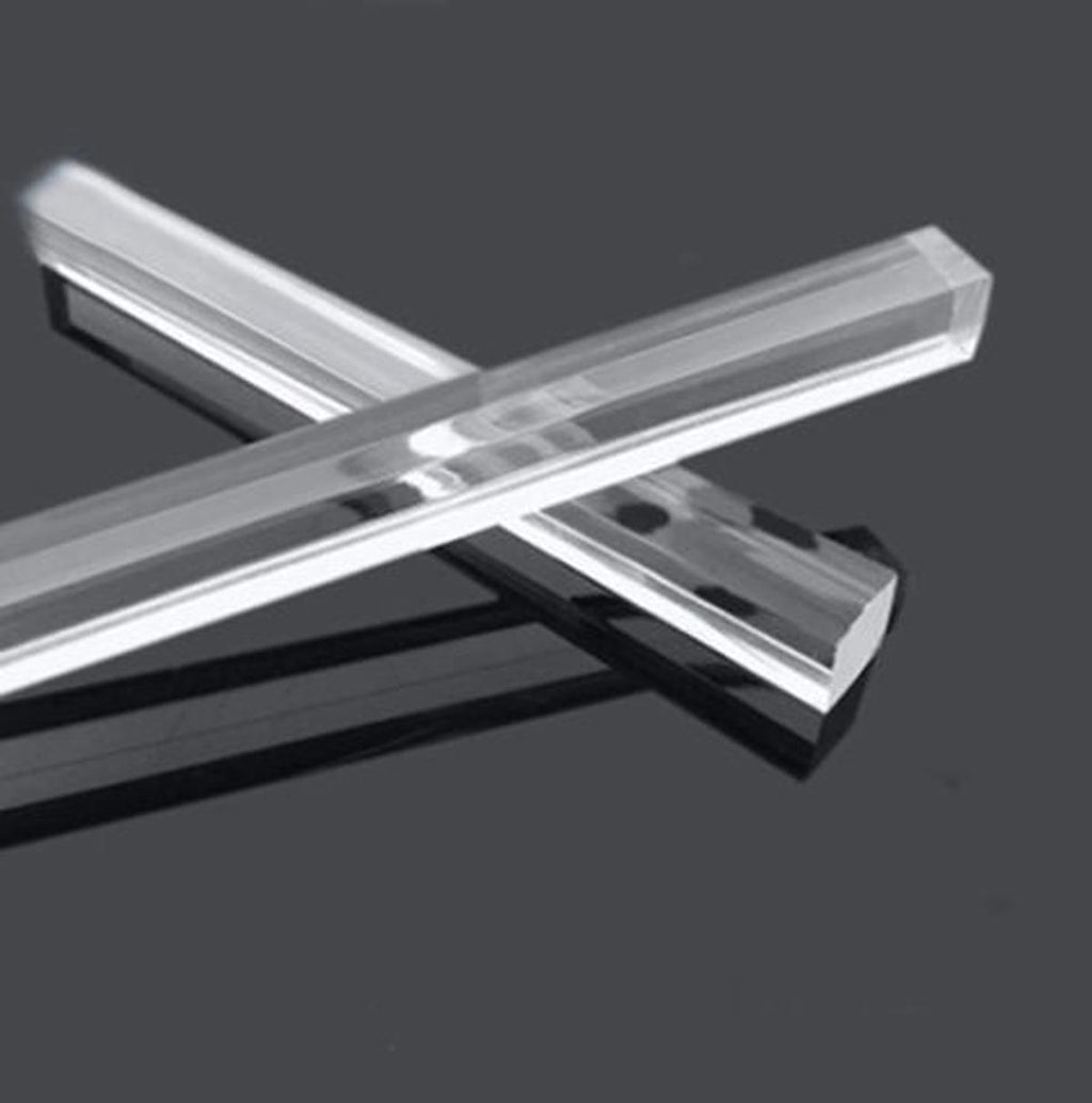 US Stock 48pcs Square Clear Acrylic PMMA Rod Bar 2 x 2mm ±10%  250mm Long