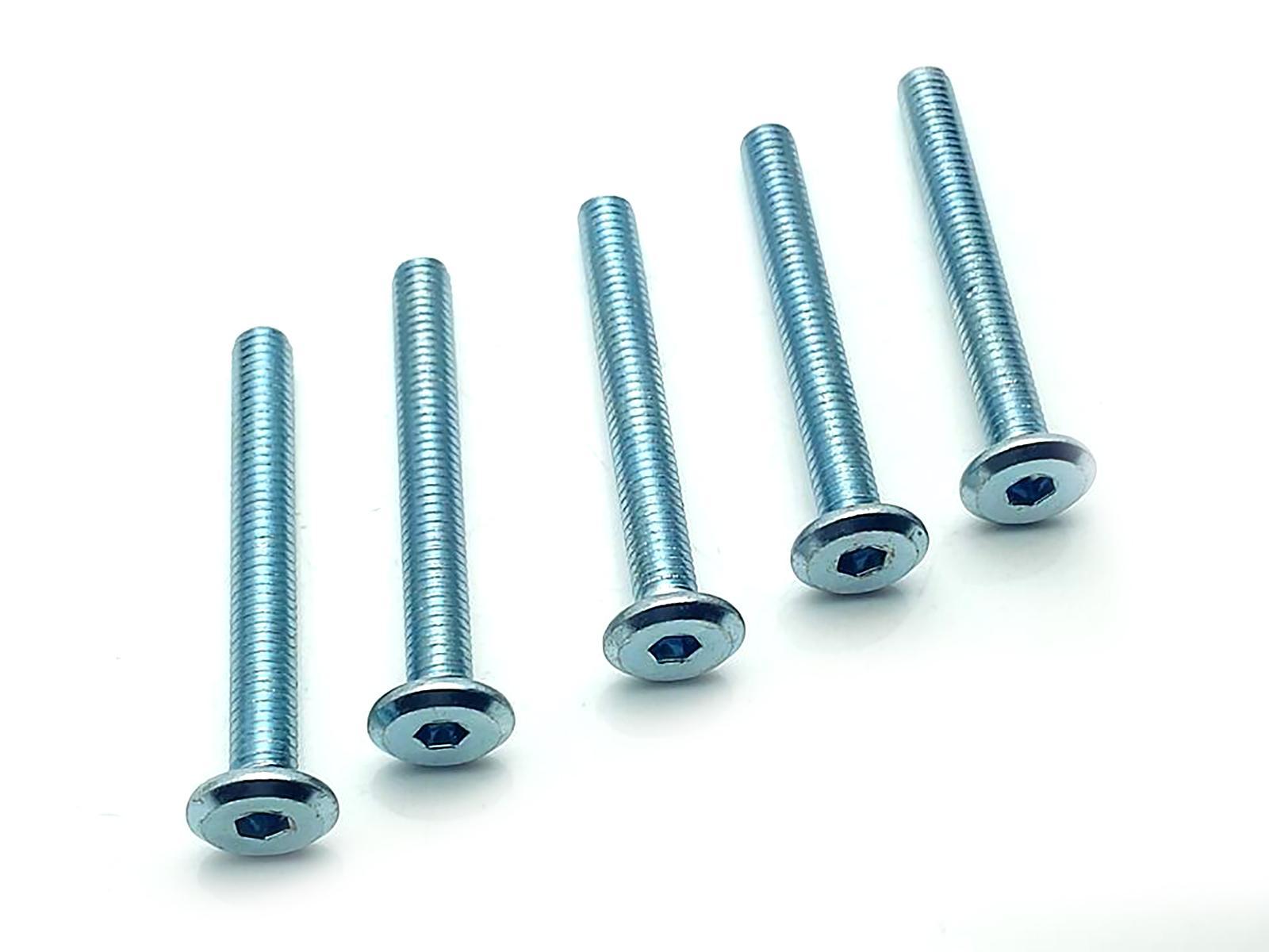US Stock 20x M6x50mm Furniture SHCS Flat Round Socket Head Cap Screws Allen Bolt