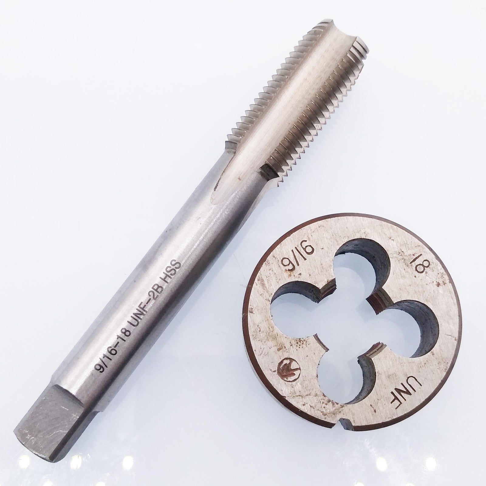 HSS 9/16-18 UNF Tap & 9/16-18 UNF Die Right Hand