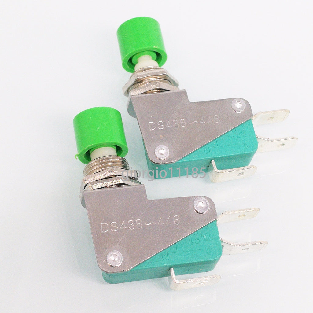 US Stock 2pcs SPDT NO NC Momentary Green Cap Push Button Micro Switch DS438