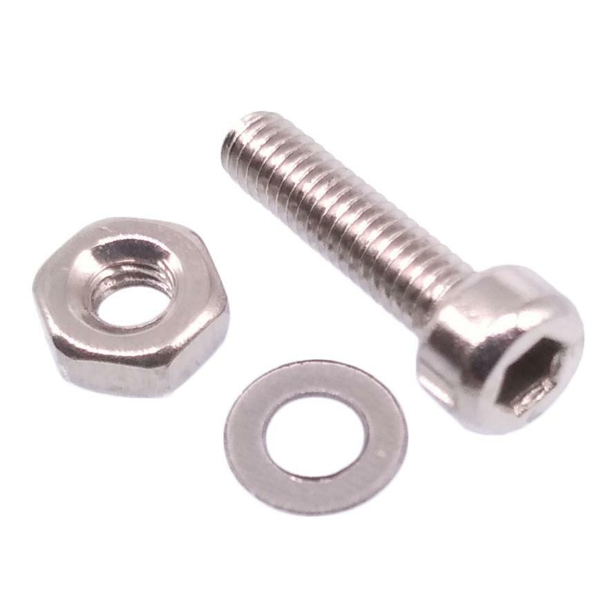 200x M2.5 x 12mm Socket Head Cap Screws Stainless Steel Allen Socket Nut Washers