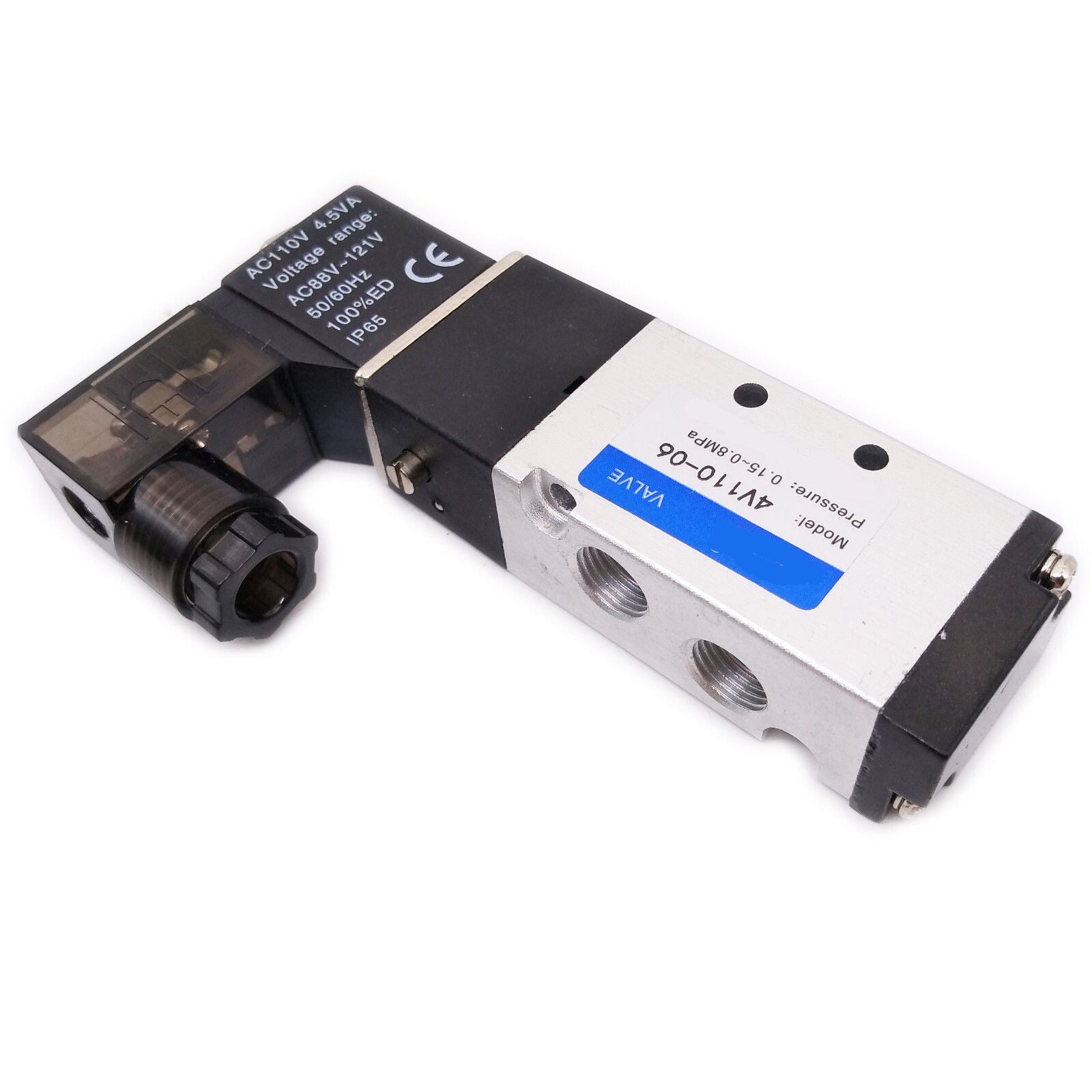 US Stock 4V110-06 AC 110V 5 Way 2 Position 1/8" Pneumatic Solenoid Valve
