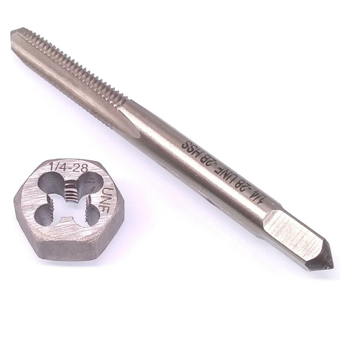 US Stock HSS 1/4-28 Tap & 1/4-28 Hexagon Die Thread Right Hand Set