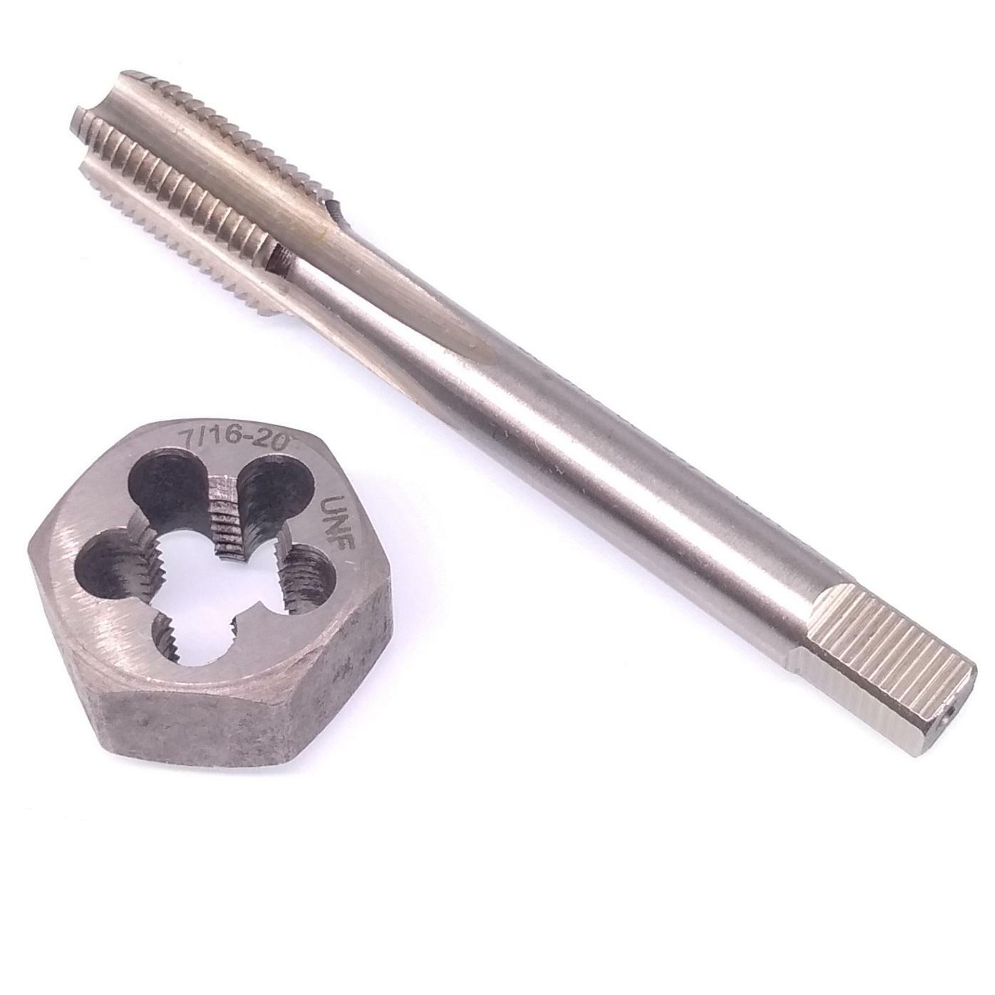 US Stock HSS 7/16-20 Tap & 7/16-20 Hexagon Die Thread Right Hand Set