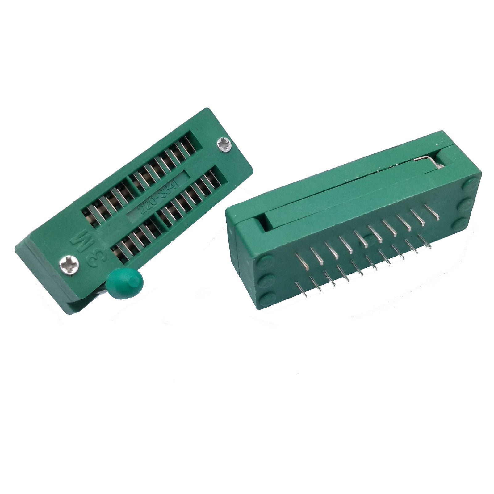 2x 20 Pin 2.54mm ZIF ZIP IC Test DIP Board Socket Universal 220-3345