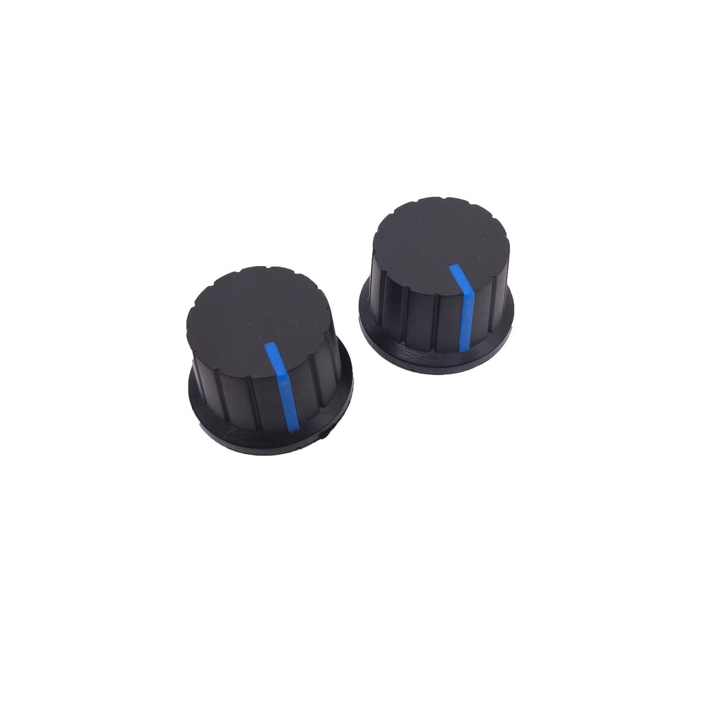 US Stock 10pcs Hi-Fi CD Volume Tone Control Potentiometer Knob 6mm Black Blue