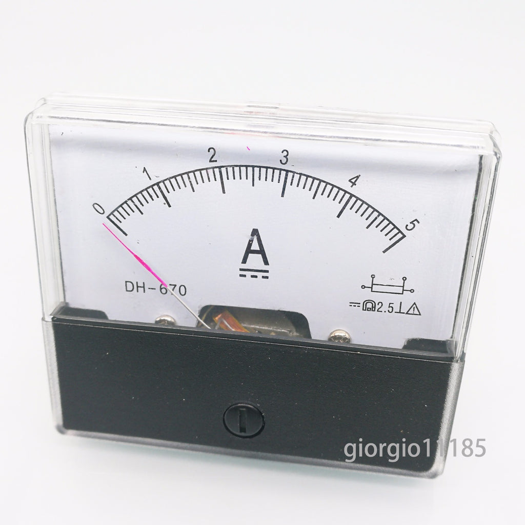 US Stock Analog Panel AMP Current Ammeter Meter Gauge DH-670 0-5A DC