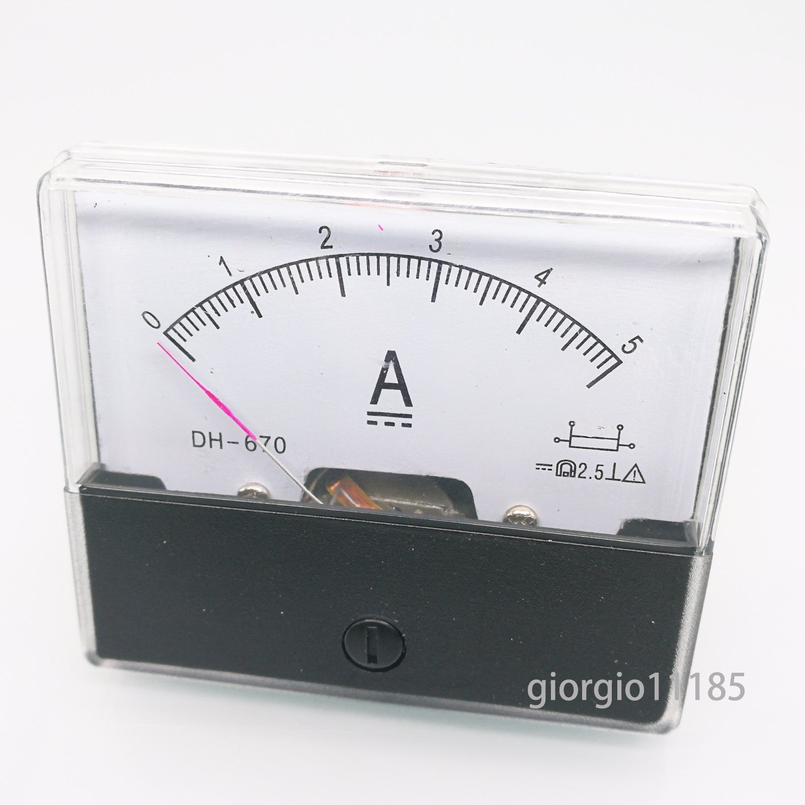 US Stock Analog Panel AMP Current Ammeter Meter Gauge DH-670 0-5A DC