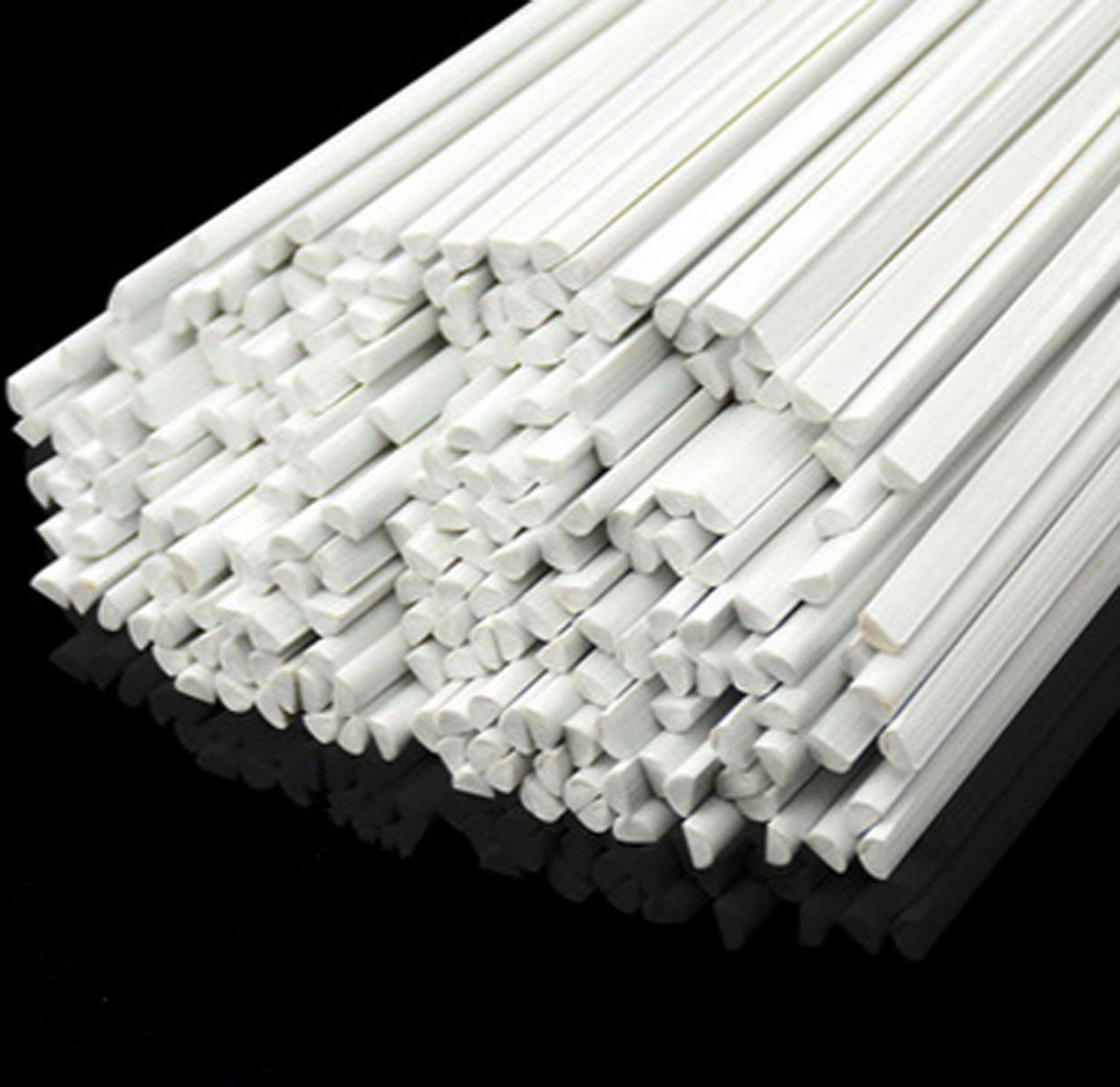 US Stock 20pcs ABS Styrene Plastic Half Round Bar Rod 1mm ±10% Dia. 9.85" White