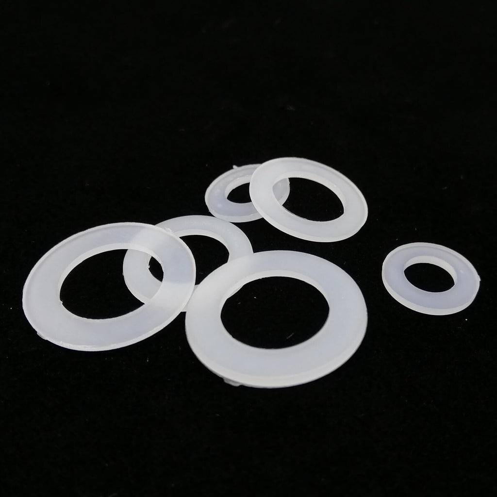 700pcs M2-M8 White Nylon Flat Washer Plain Insulation Gasket Assortment Kit Set