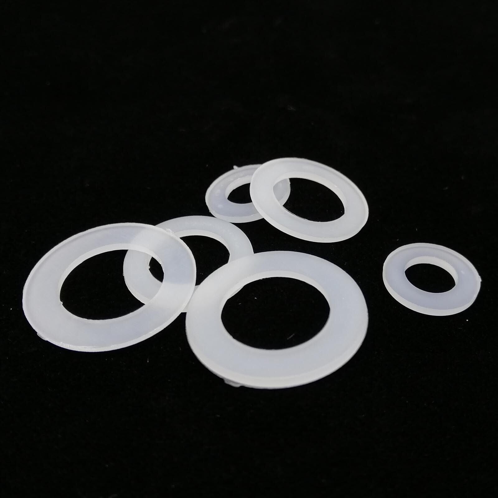 700pcs M2-M8 White Nylon Flat Washer Plain Insulation Gasket Assortment Kit Set
