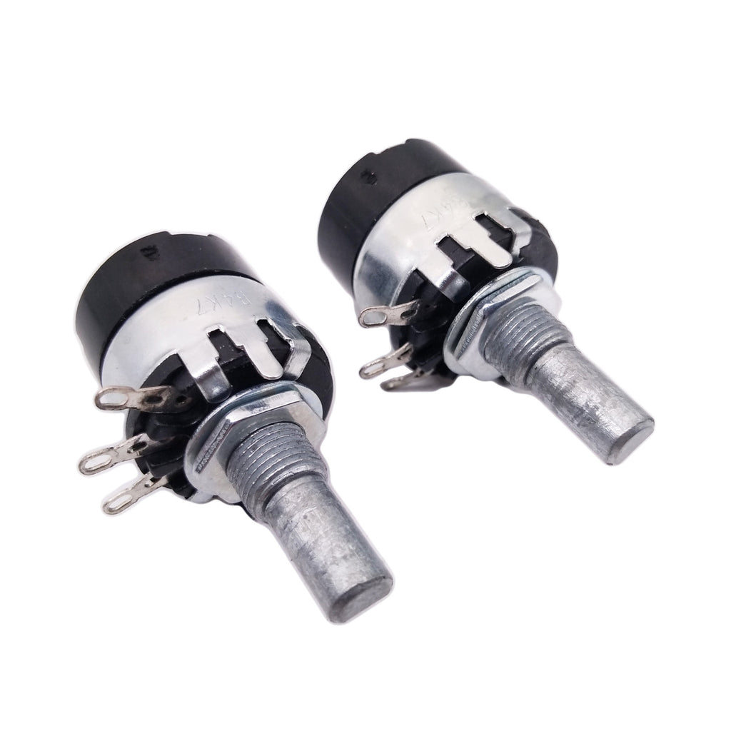 2pcs 4.7K ohm B4K7 Linear Potentiometer ON/OFF Switch WH137-2 RV137-2