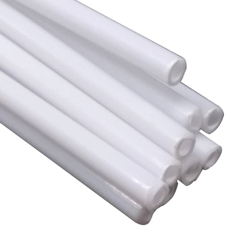 10x OD 2mm ±10% x 250mm ABS Styrene Plastic Round Tube Pipe Diameter White