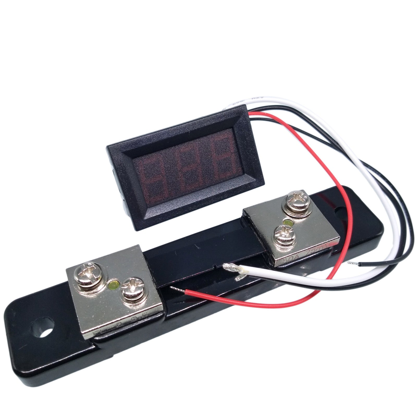US Stock Mini Red LED Digital Panel AMP Meter Gauge 50A DC & Shunt