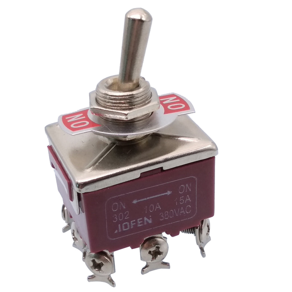 ON-ON 3PDT 9 Pin Terminals Latching Toggle Switch 302 AC 250V 15A