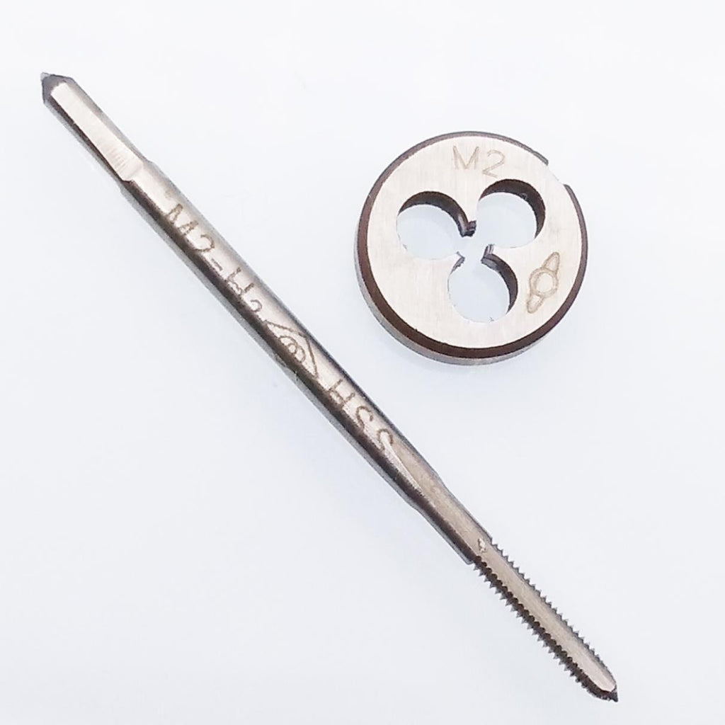 HSS M2 x 0.4mm Tap & M2 x 0.4mm Die Metric Thread Right Hand