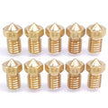 US Stock 10pcs 3D Printer Extruder Brass Nozzle 0.4mm M6 Thread 1.75mm For E3D