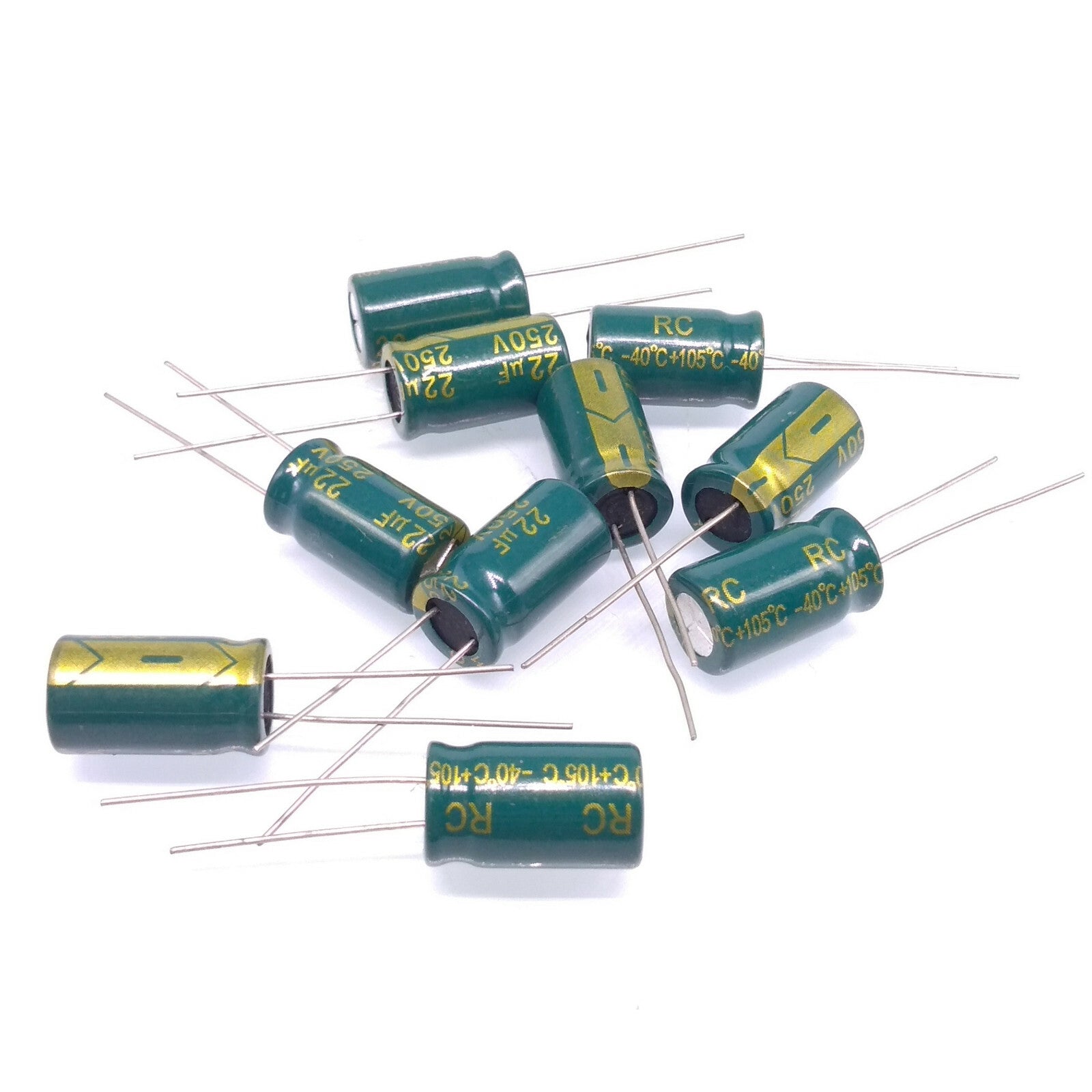 AU Stock  10pcs Electrolytic Capacitors 22uF 22mfd 250V +105℃ Radial 10 x 17mm