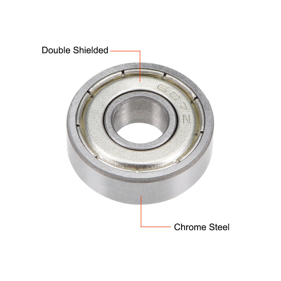 2pcs 607ZZ Deep Groove Ball Bearing 6x19x7mm Double Shield Chrome Bearing