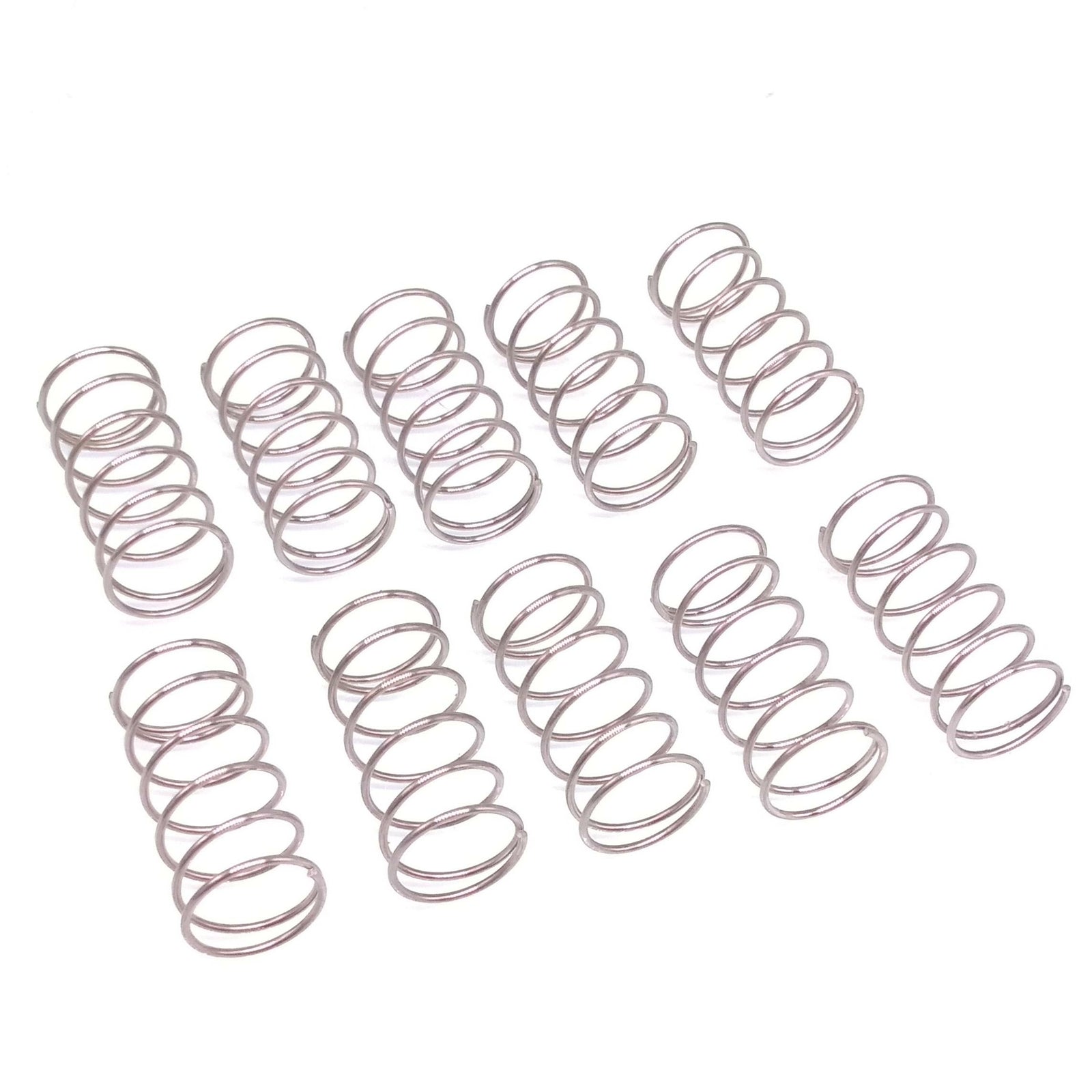 10x 0.8mm Wire Dia Stainless Steel Compression Spring Pressure OD 12mm Length 25