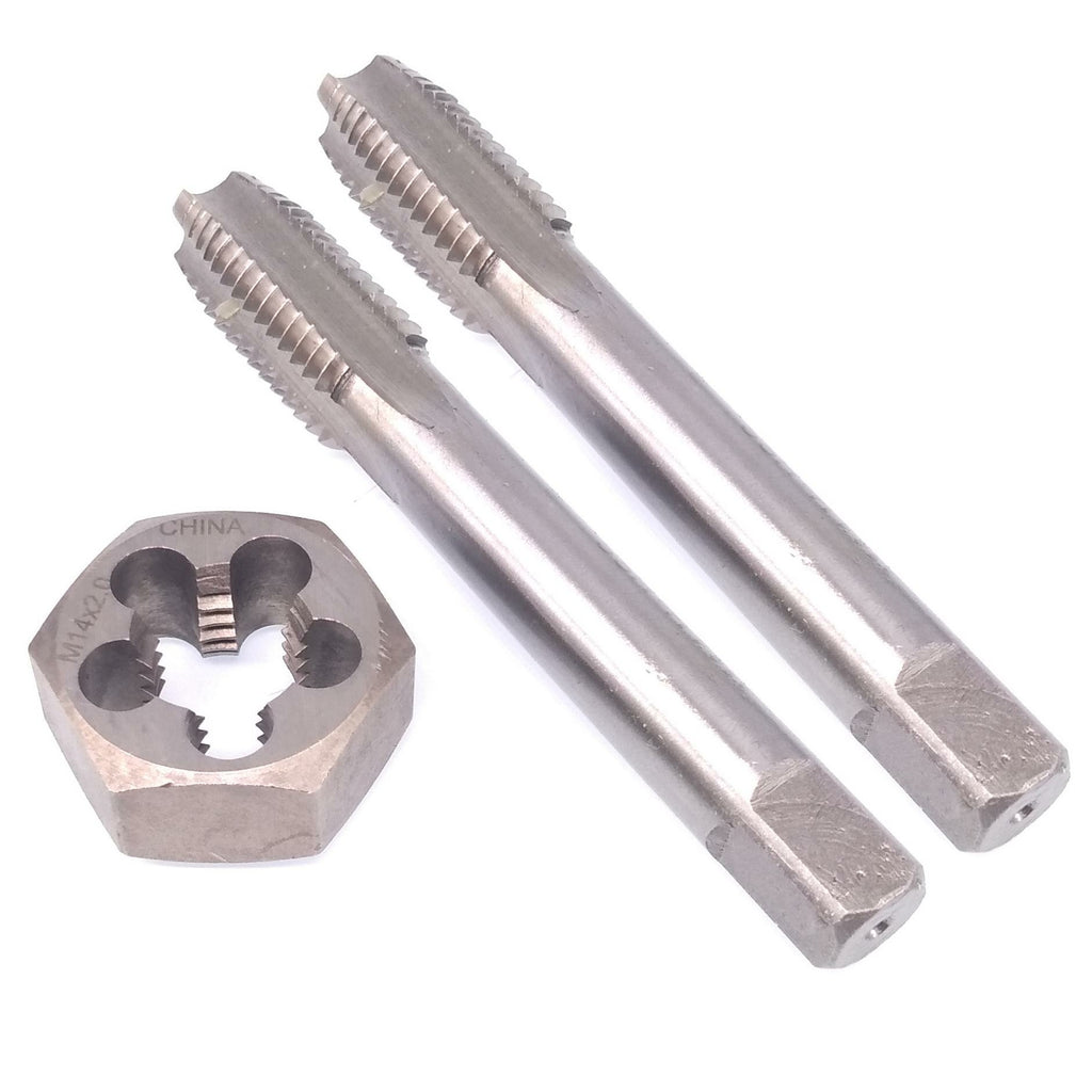 HSS M14 x 2mm Taper & Plug Tap & 14x2mm Hexagon Die Metric Thread Right Hand Set