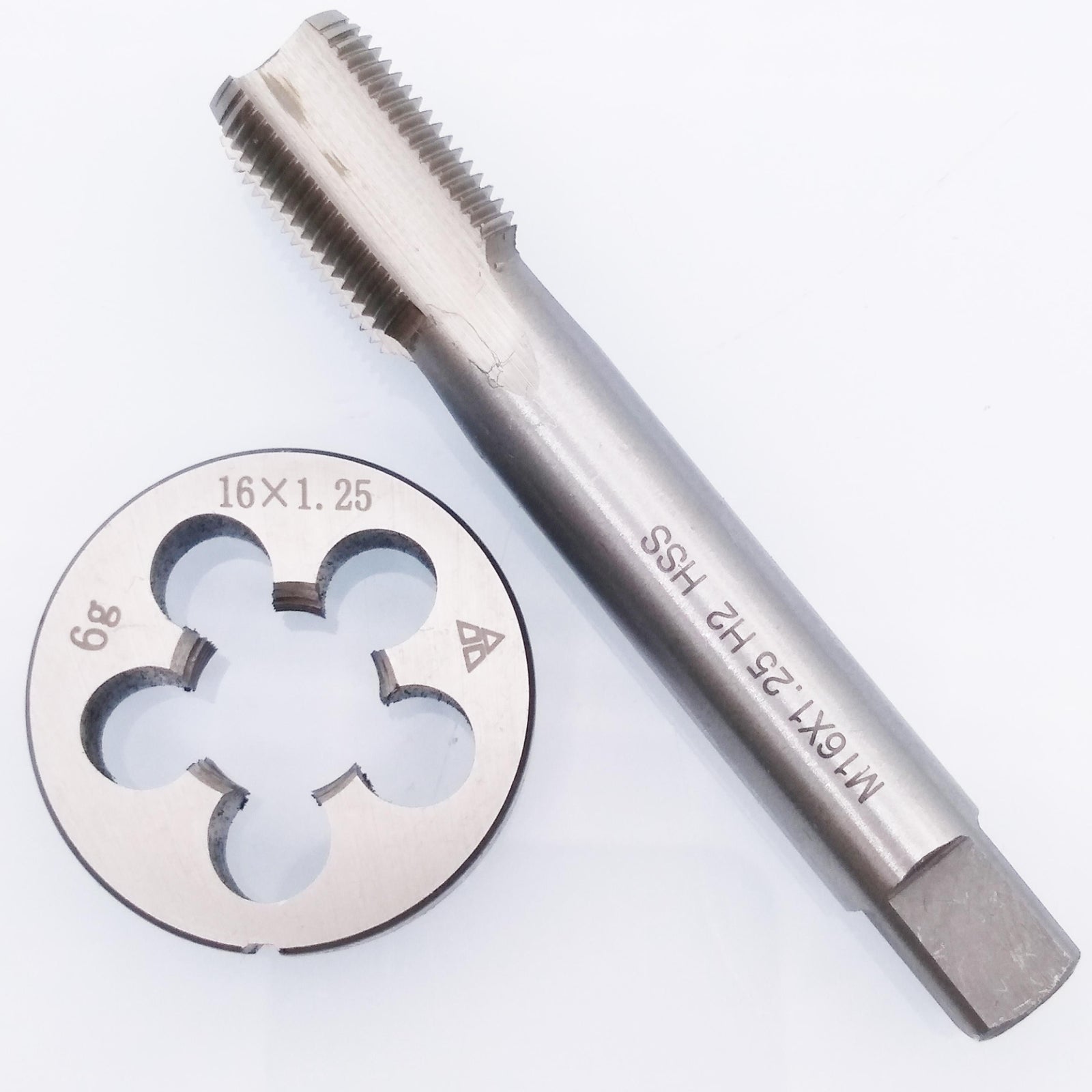US Stock HSS M16 x 1.25mm Tap & M16 x 1.25mm Die Metric Thread Right Hand