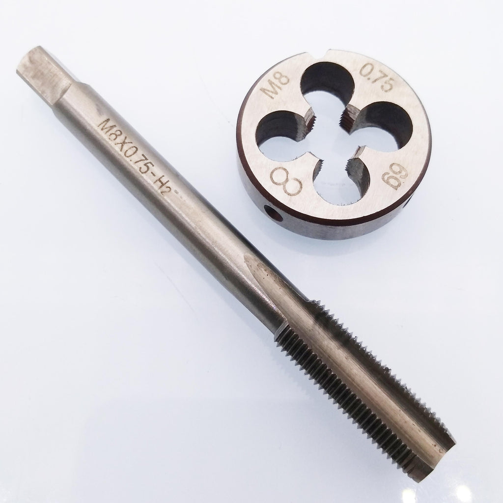 AU Stock HSS M8 x 0.75mm Tap & M8 x 0.75mm Die Metric Thread Right Hand