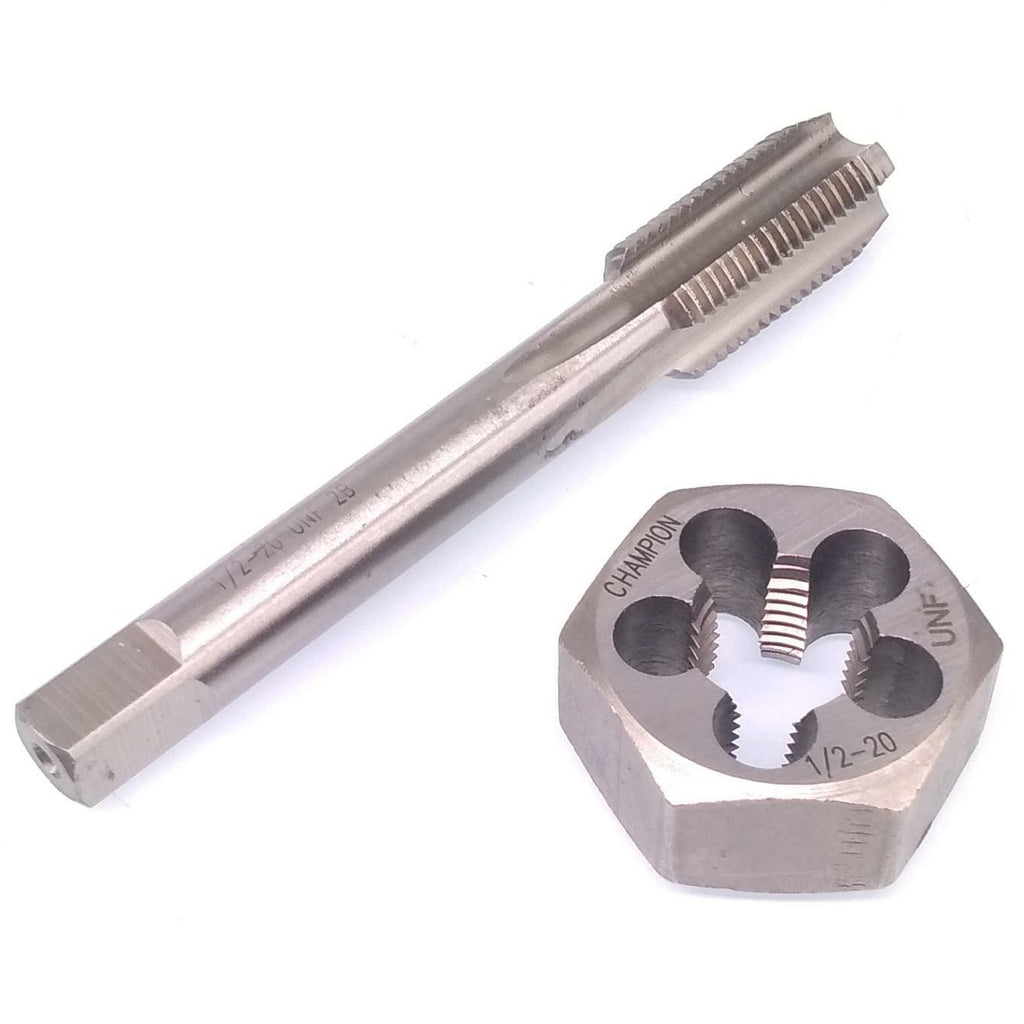 US Stock HSS 1/2-20 Tap & 1/2-20 Hexagon Die Thread Right Hand Set