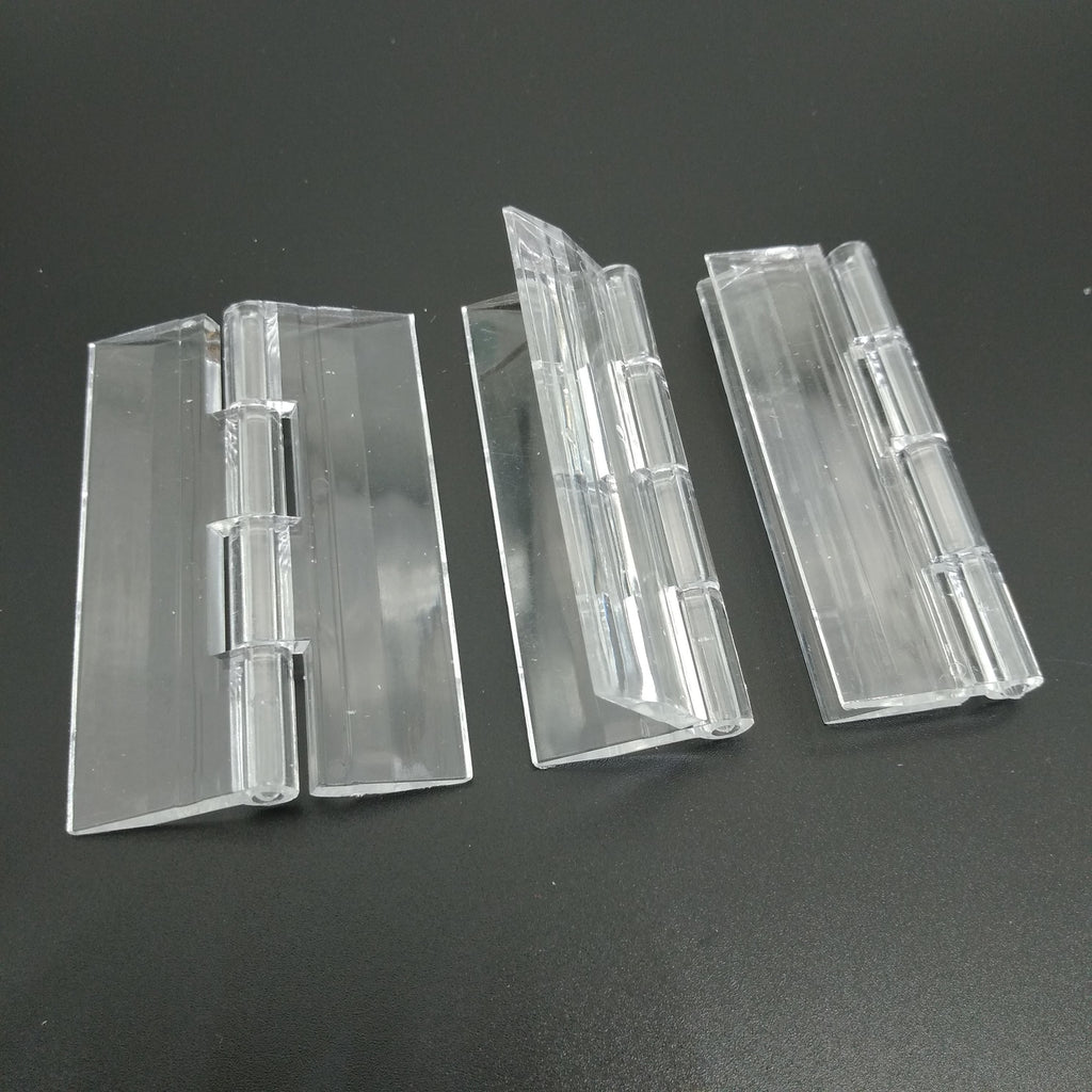 US Stock 12pcs Clear PMMA Acrylic Plastic Folding PMMA Hinge 65 x 42mm